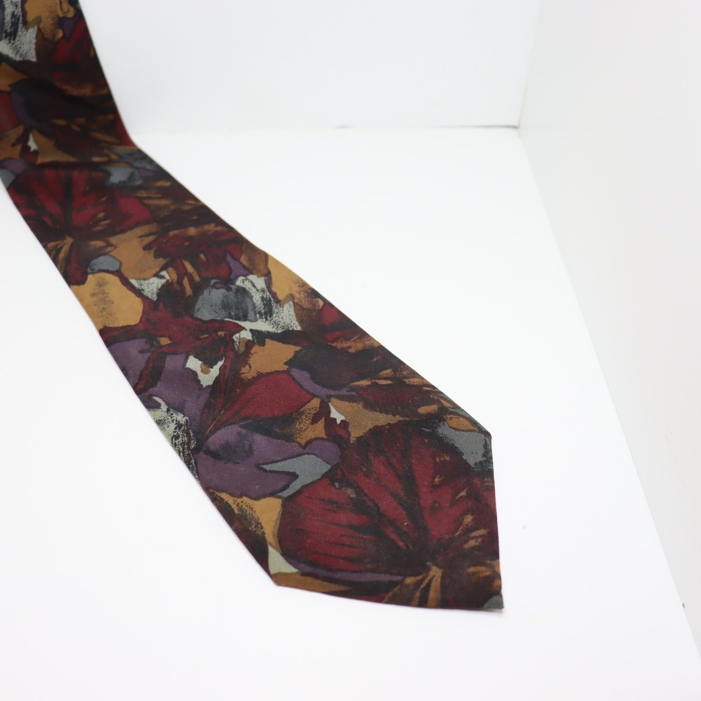 Cellini‎ Collection Silk Tie OS Multicolor Mens Floral Abstract Necktie